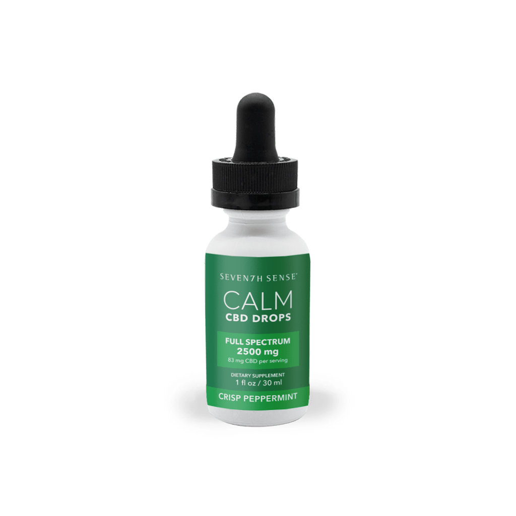 2500mg Full Spectrum CBD Calm Drops - Peppermint – Shop Seventh Sense