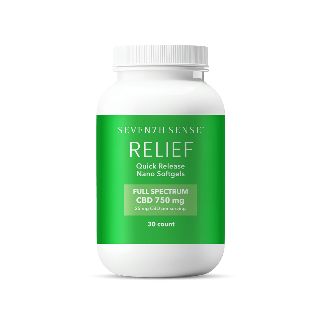 750mg Relief Quick Release Nano CBD Softgels - Limited