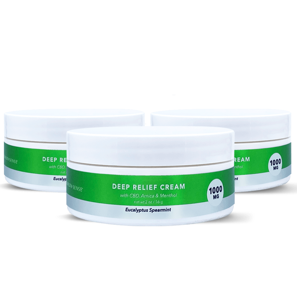3-Pack of Deep Relief Cream 1000mg Eucalyptus Spearmint