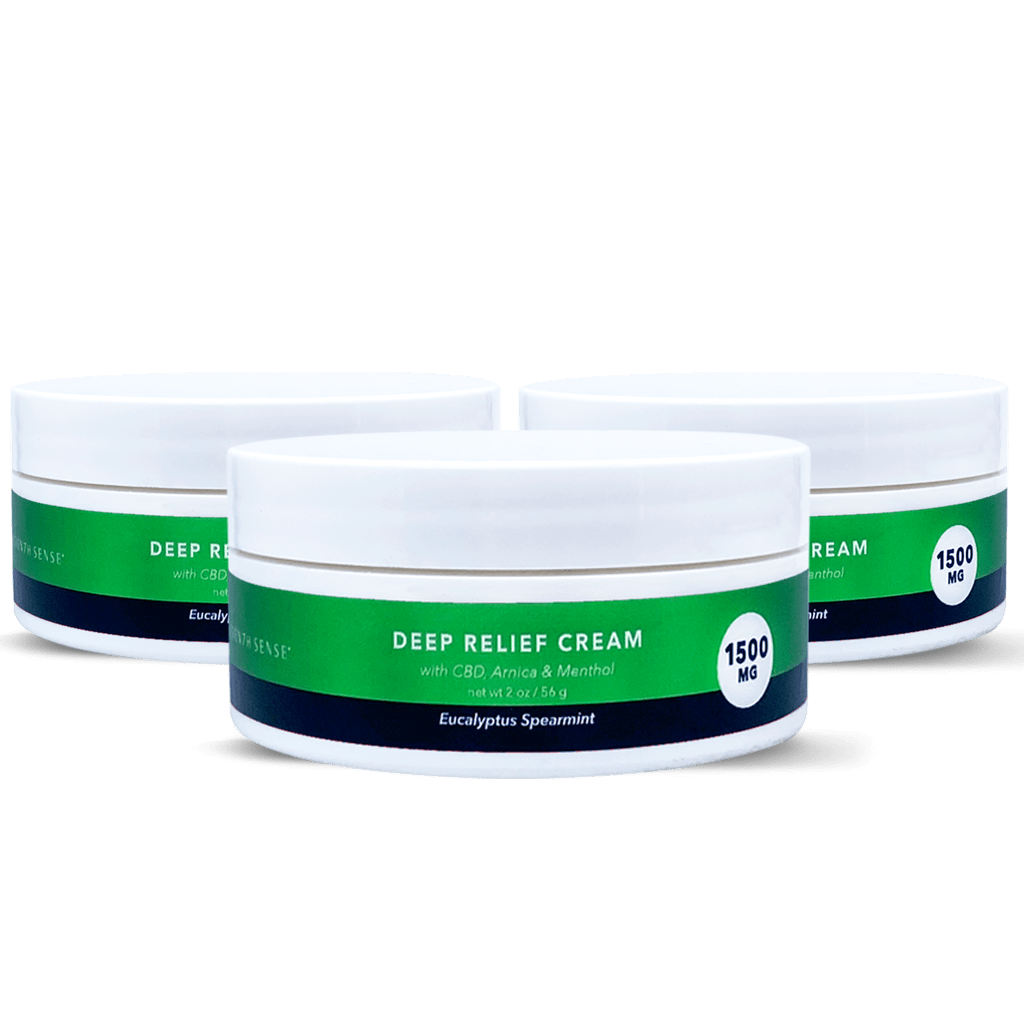 3-Pack of Deep Relief Cream 1500mg Eucalyptus Spearmint