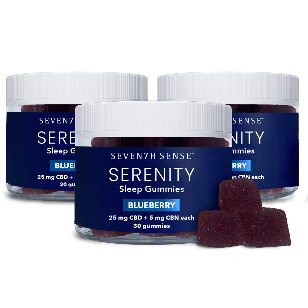 3-Pack of 750mg Serenity CBD Sleep Gummies - Blueberry