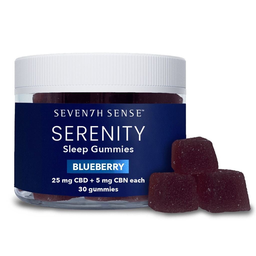 750mg Serenity CBD Sleep Gummies Blueberry Shop Seventh Sense