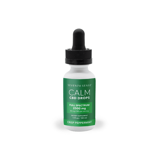 2500mg Full Spectrum CBD Calm Drops - Peppermint – Shop Seventh Sense