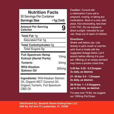 Full Spectrum Small Pet Drops 300mg Alaskan Salmon