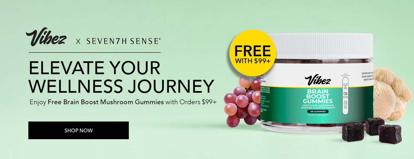 Enjoy a Free Full-Size Vibez Brain Boost Gummies ($25.99 value) with $99+ Order. Limit 1 per customer. While supplies last.