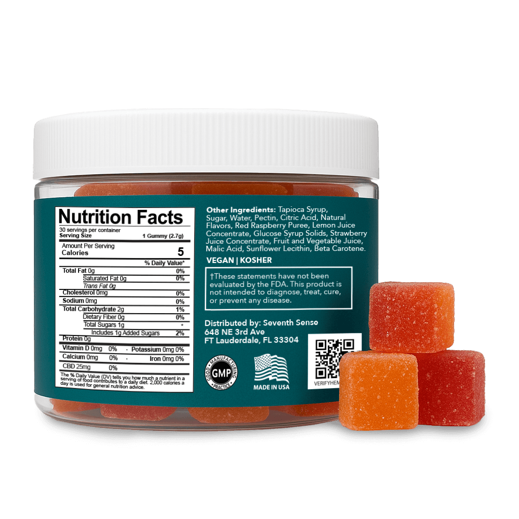 750mg Bliss Full Spectrum CBD Gummies - Mixed Berry – Shop Seventh