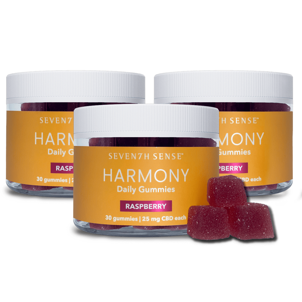 3-Pack of 750mg Harmony CBD Gummies - Raspberry